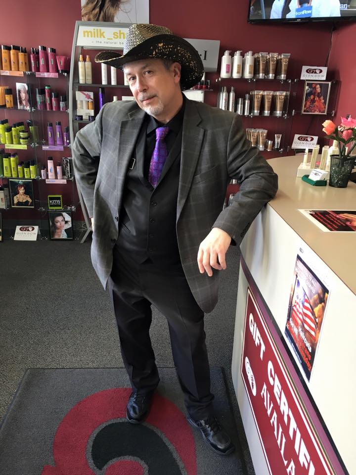 Martin Dow at the front desk